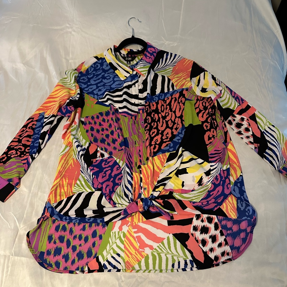 Investments Vibrant Abstract Pattern Shirt